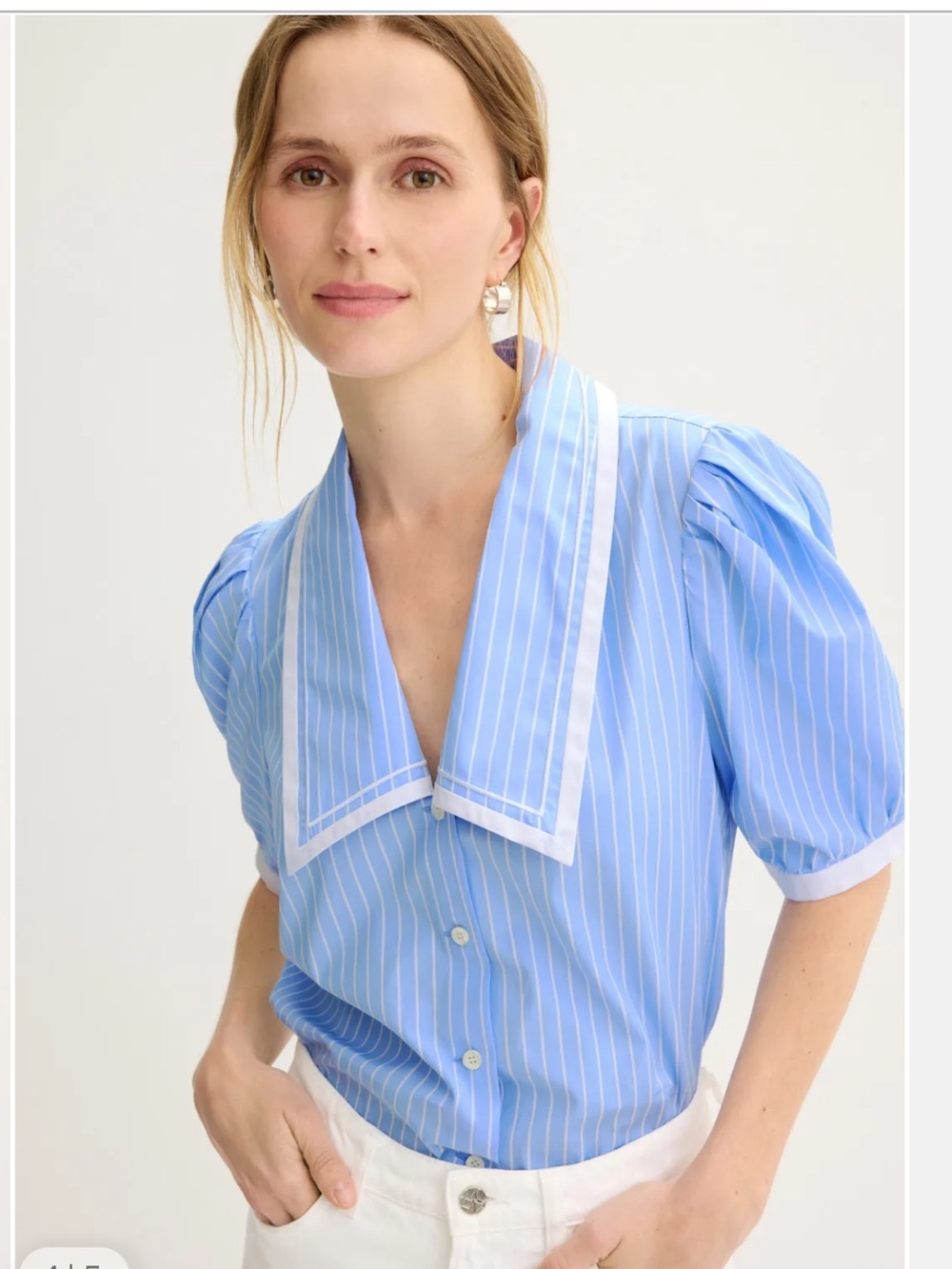 FRAME Stripe Sailor Blouse - Picture 5 of 8